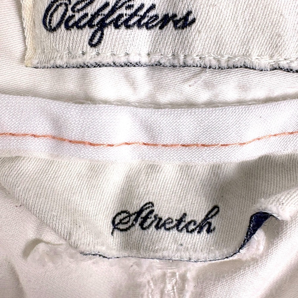 Y2K American Eagle Ultra Low Rise Perfect Shortie Shorts Womens Sz 6 White Micro - Picture 13 of 16